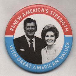 1980 California DEMOCRATS for Ronald REAGAN Campaign Button 2421 