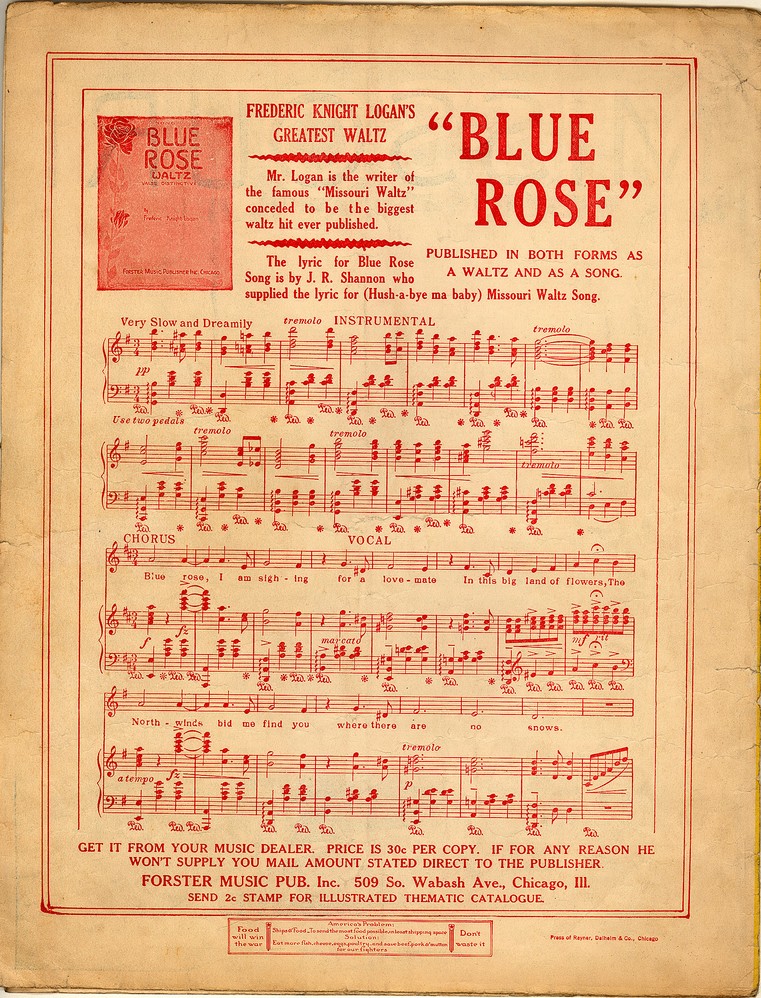 72dpi JPEG image of: Hush-a-bye, ma baby; Missouri waltz