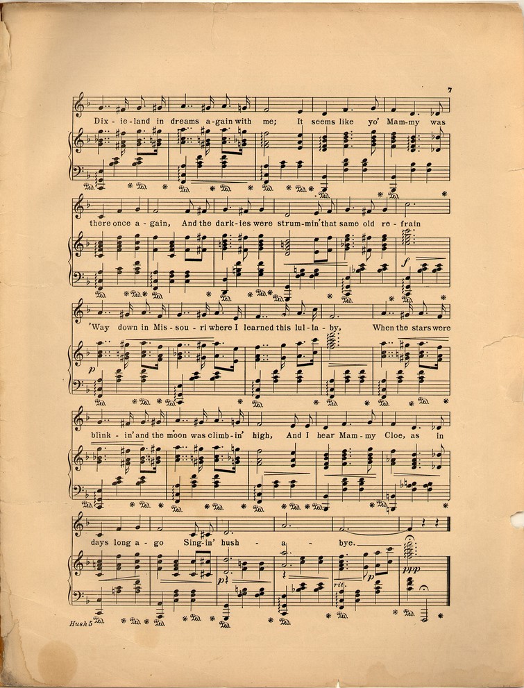 72dpi JPEG image of: Hush-a-bye, ma baby; Missouri waltz