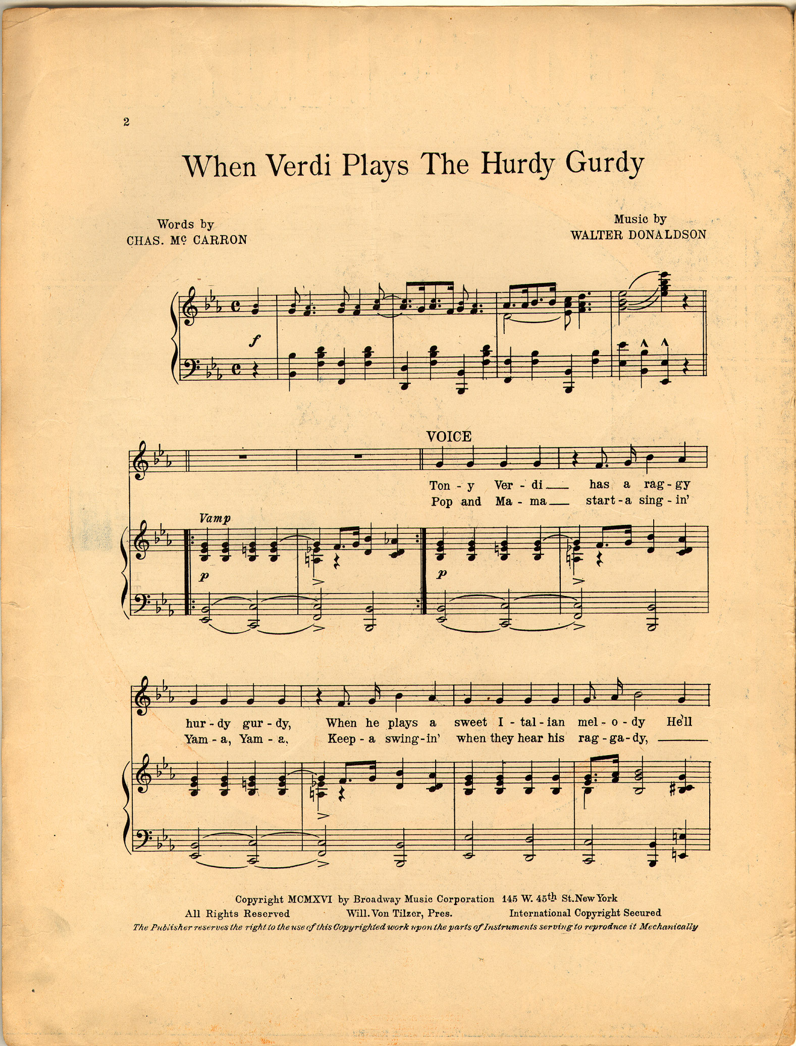 150dpi JPEG image of: When Verdi plays the hurdy gurdy