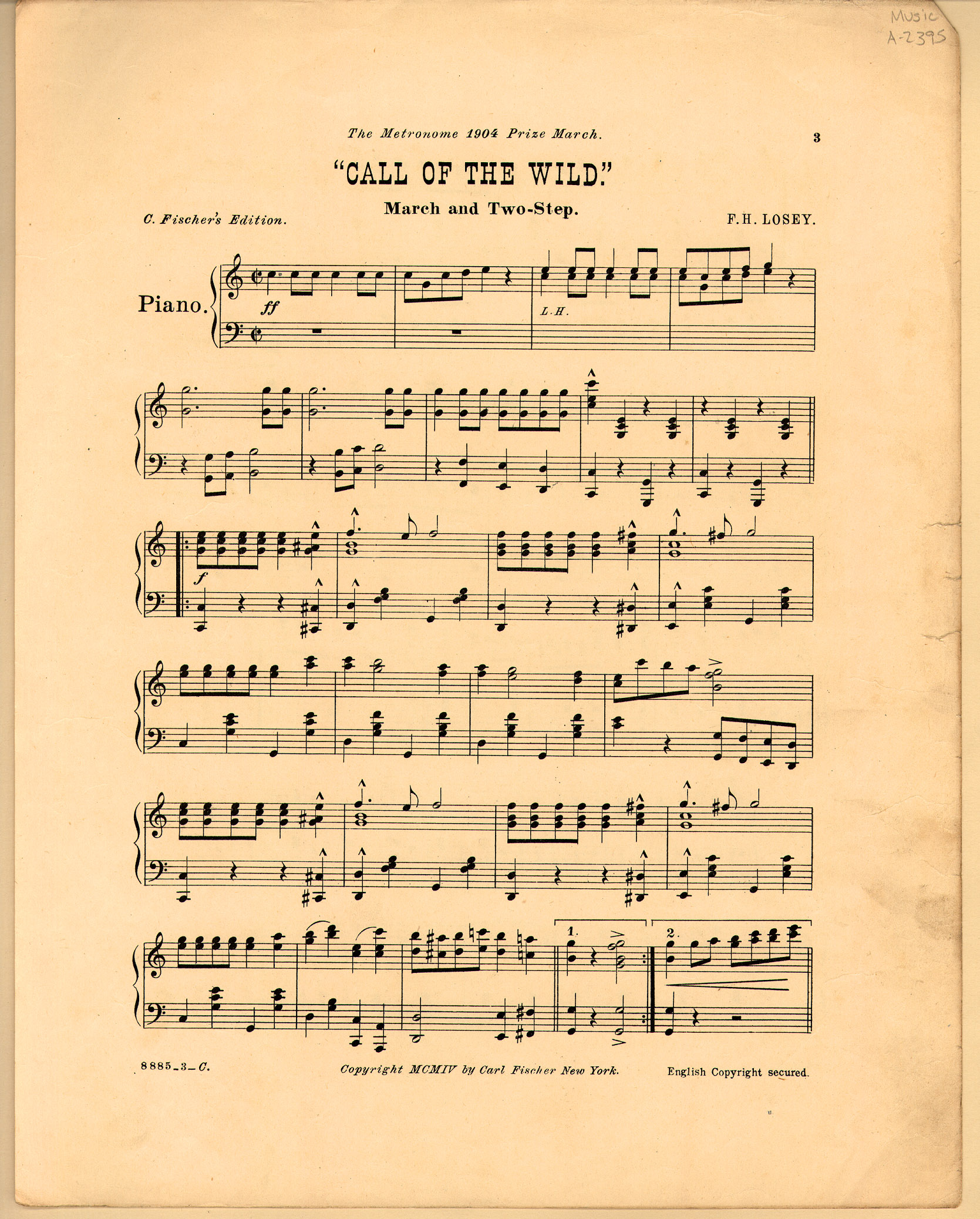 150dpi JPEG image of: Call of the wild march and two-step