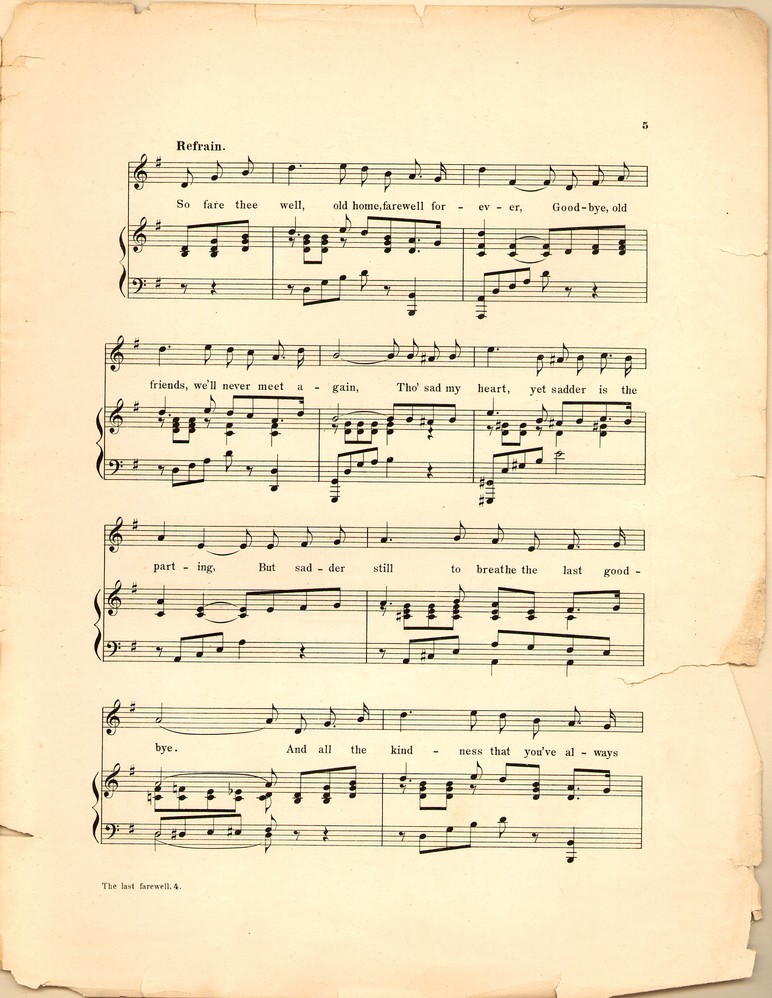 The last farewell [Historic American Sheet Music]