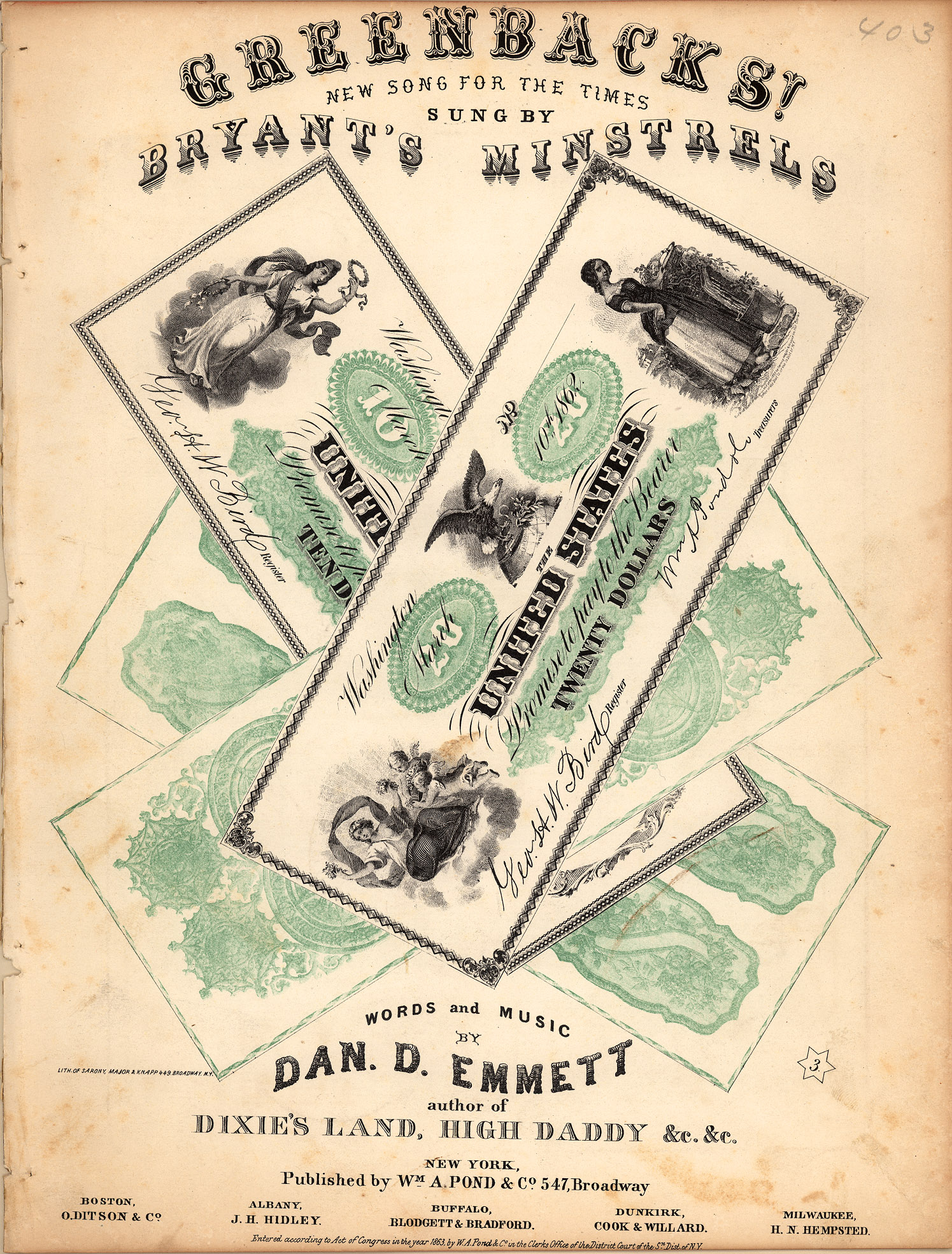 150dpi JPEG image of: Greenbacks!; Green-backs