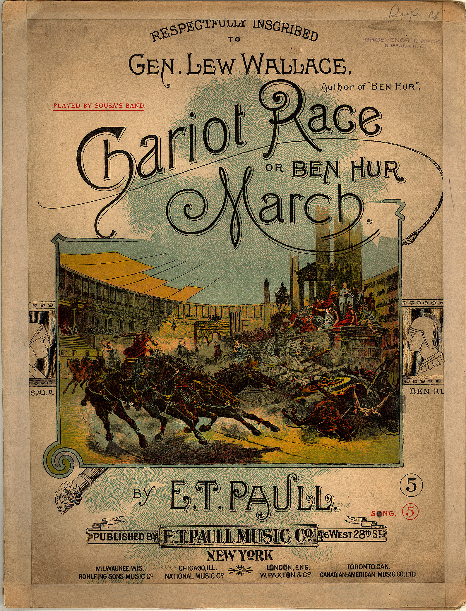 150dpi JPEG image of: Chariot race or Ben Hur march