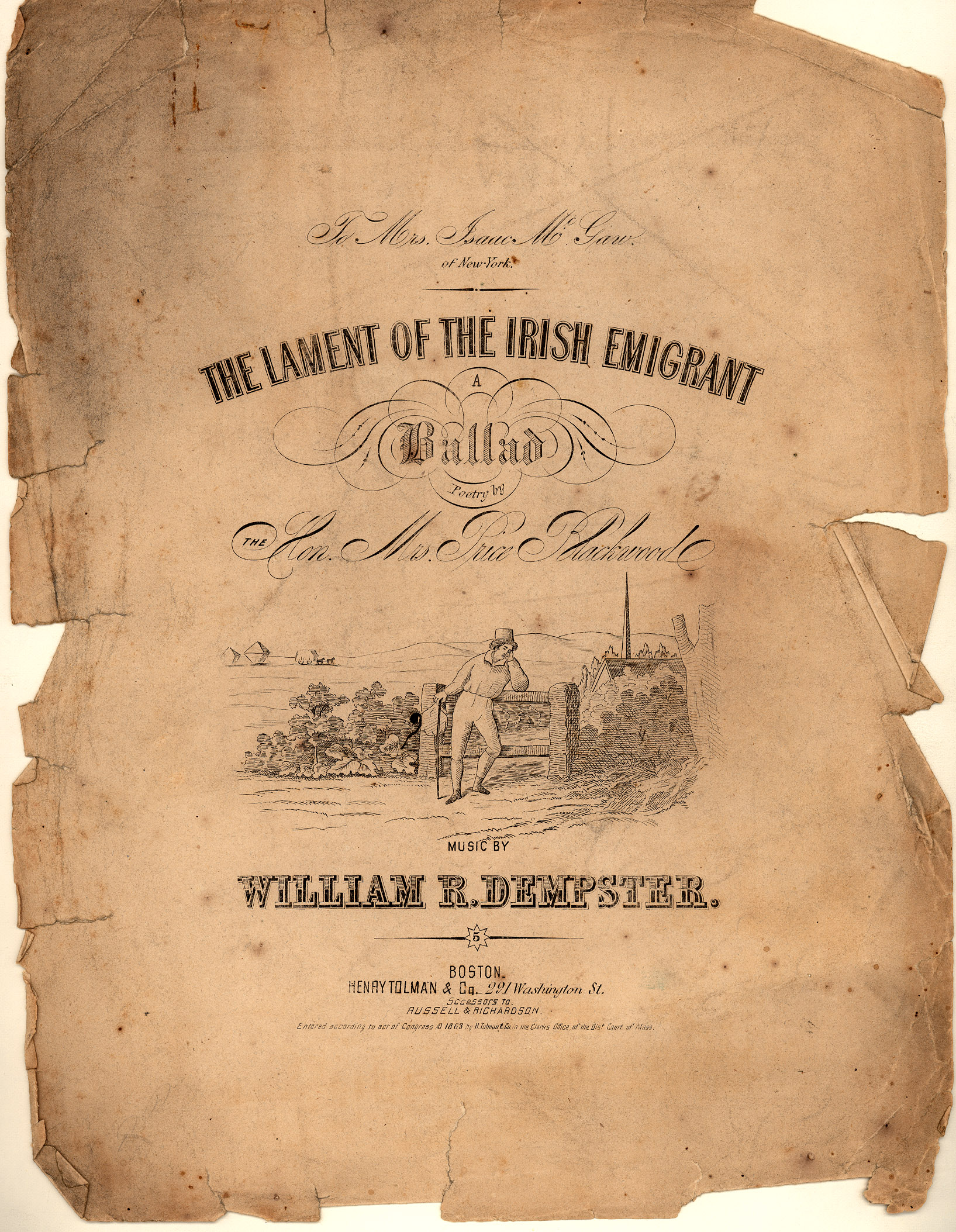 150dpi JPEG image of: The lament of the Irish emigrant