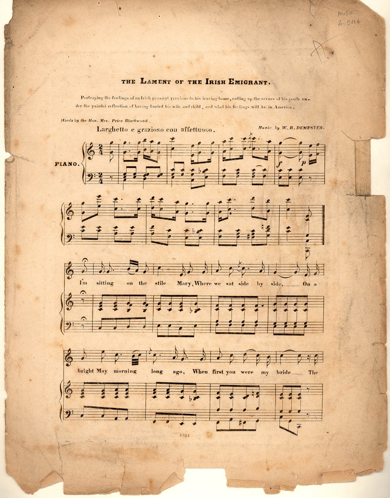 72dpi JPEG image of: The lament of the Irish emigrant