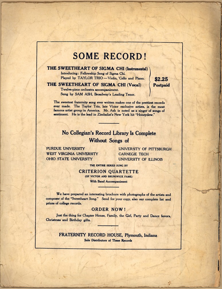 The sweetheart of Sigma Chi [Historic American Sheet Music]