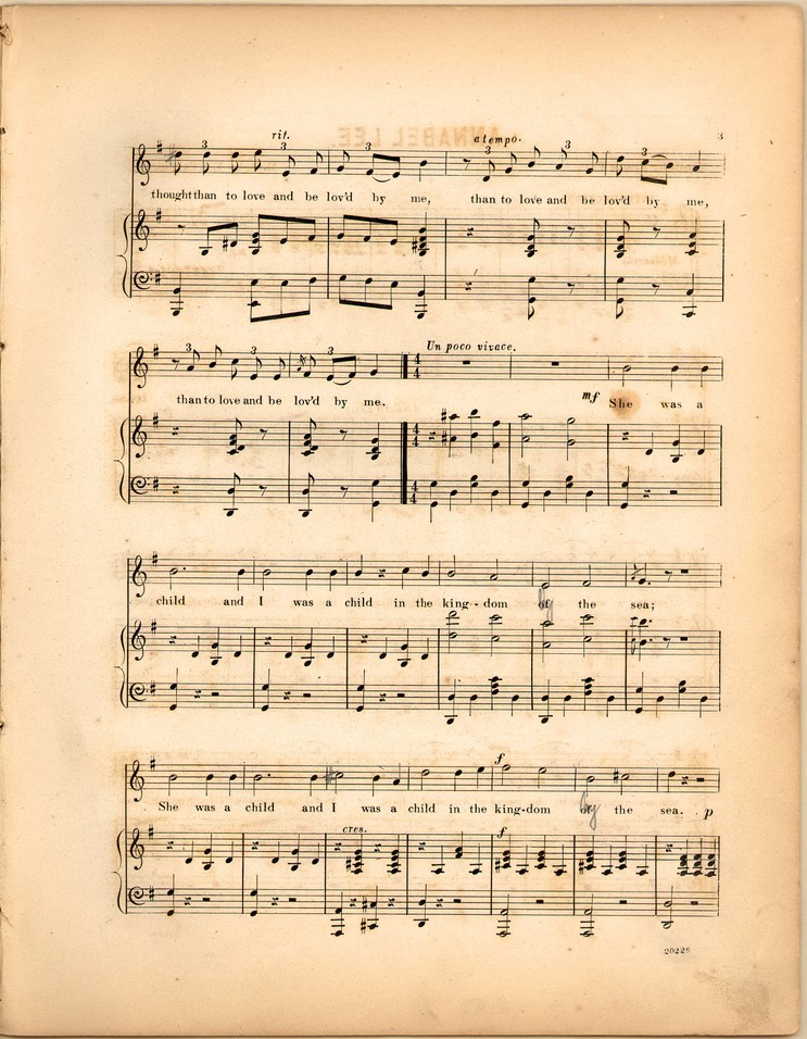 Annabel Lee [Historic American Sheet Music]