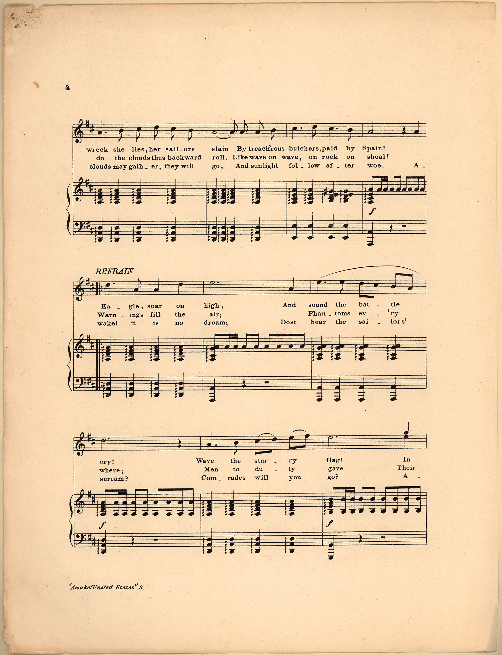 Awake United States [Historic American Sheet Music]