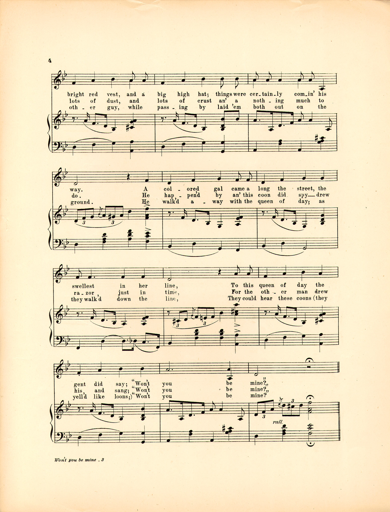 Won't you be mine [Historic American Sheet Music]