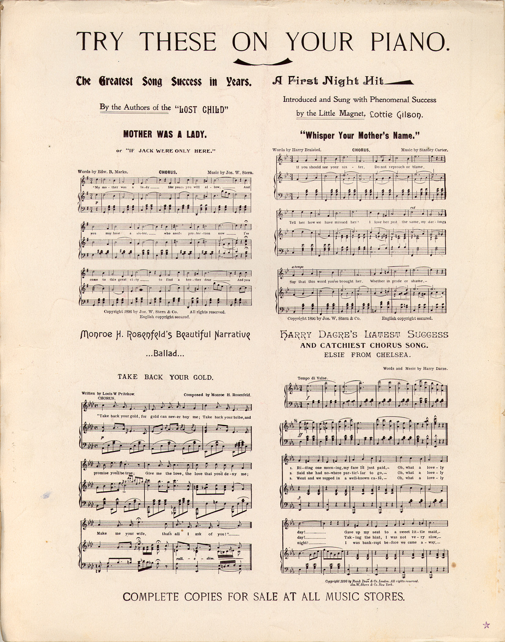 150dpi JPEG image of: Sweet Rosie O'Grady; Waltz song and chorus