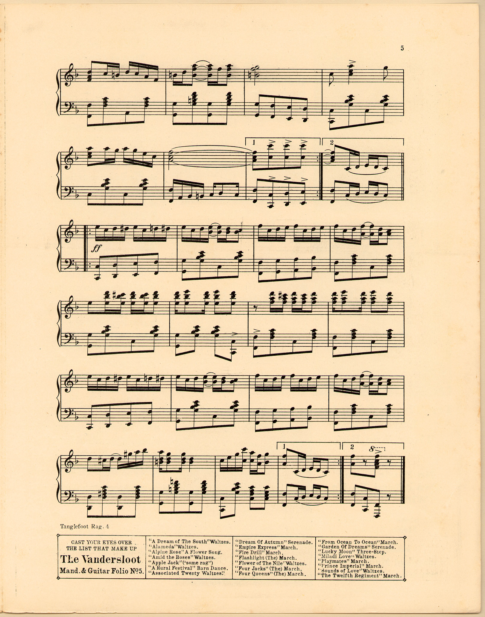 150dpi JPEG image of: Tangle-foot rag; Op. 300; Tanglefoot rag