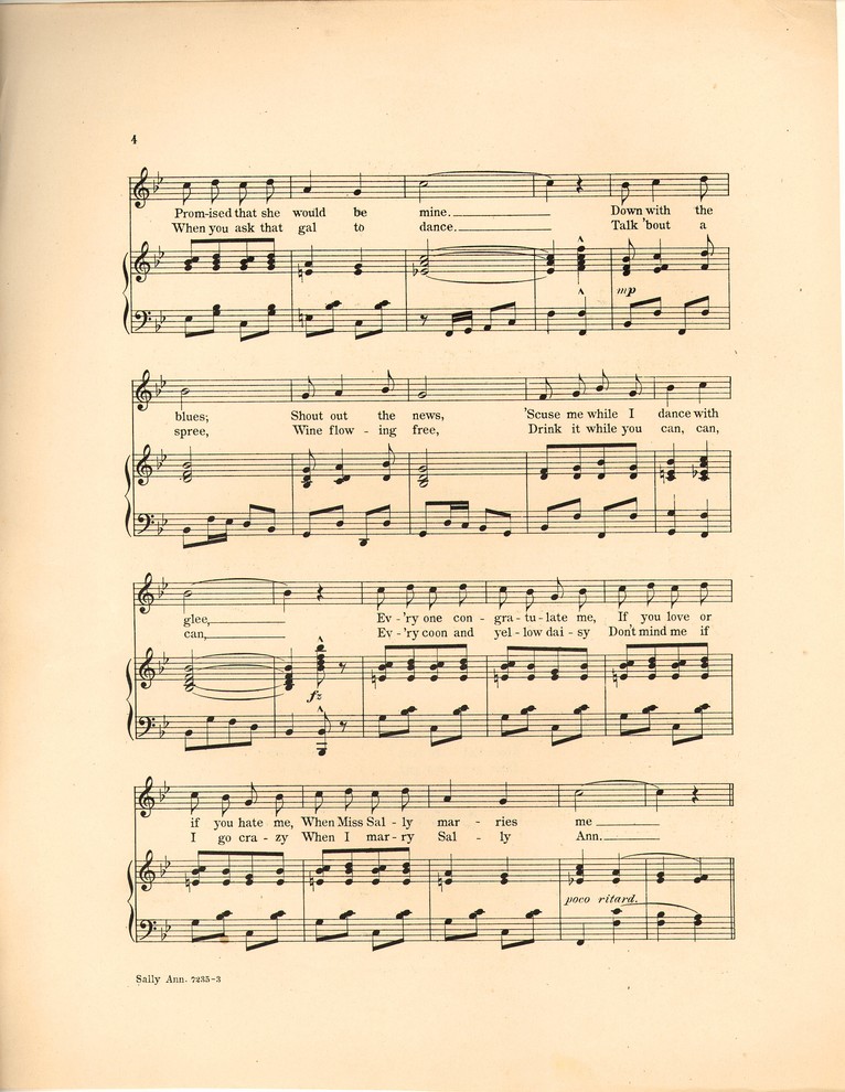 Sally Ann [Historic American Sheet Music]