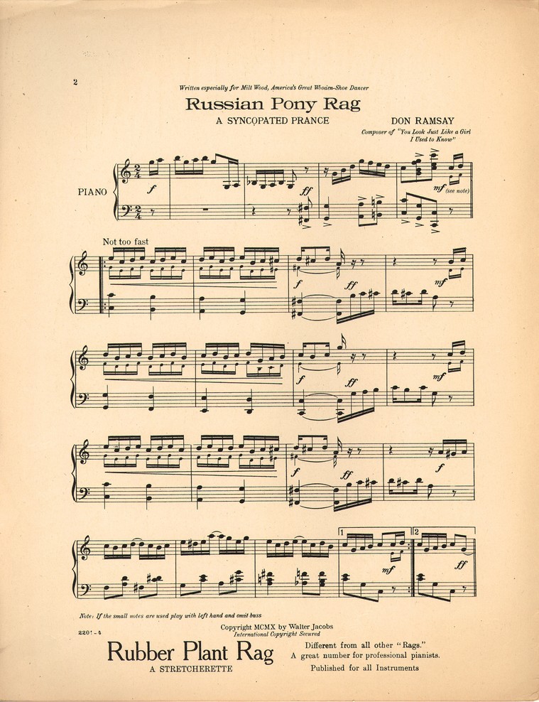 72dpi JPEG image of: Russian pony rag; A syncopated prance