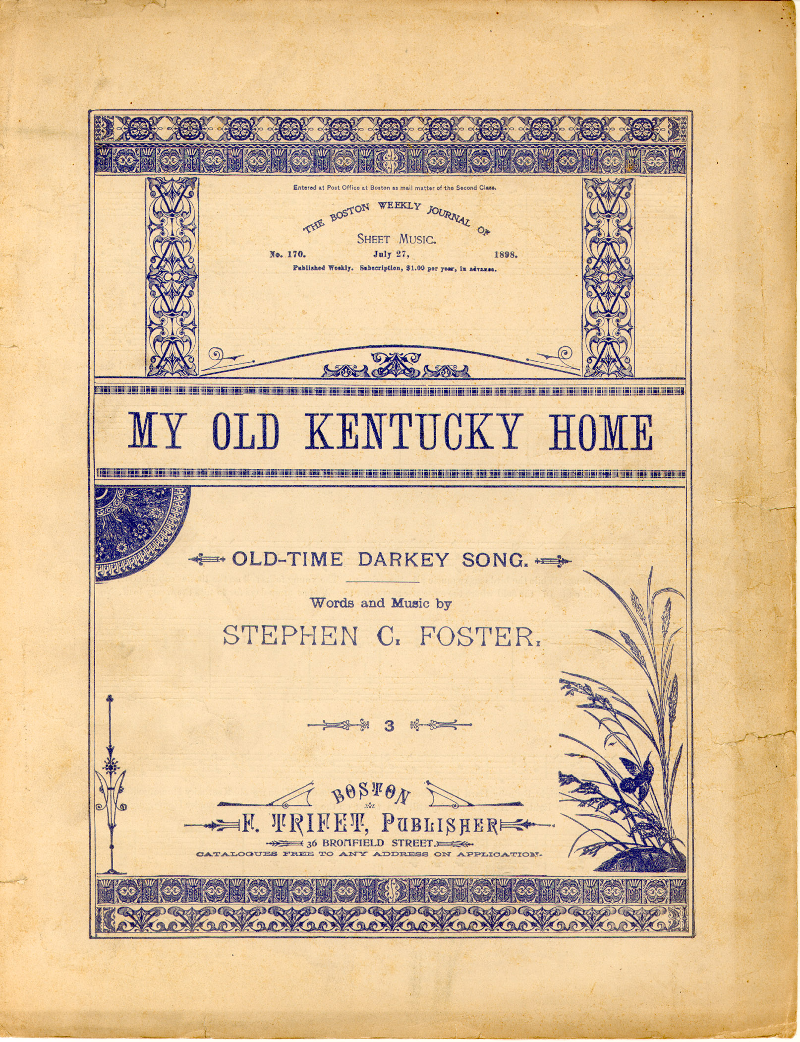 150dpi JPEG image of: My old Kentucky home; Old-time darkey song