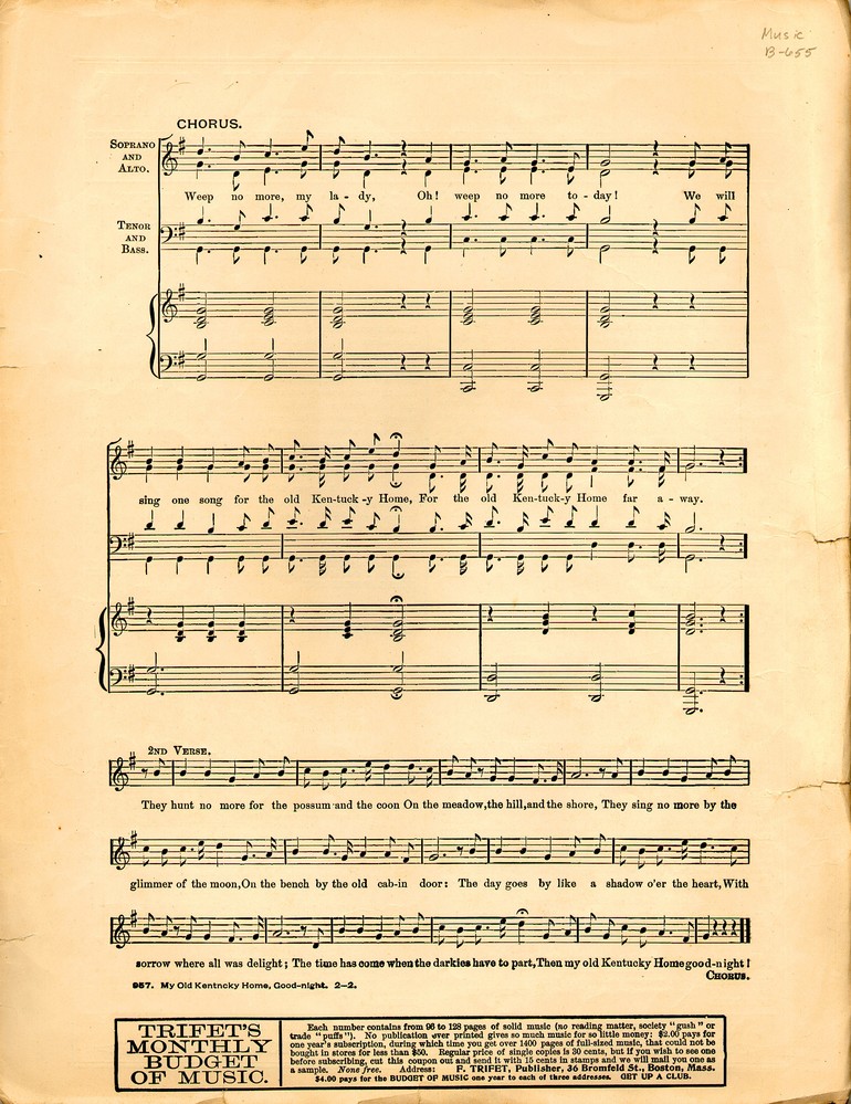 72dpi JPEG image of: My old Kentucky home; Old-time darkey song