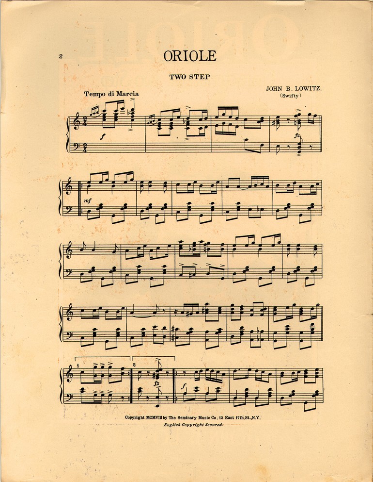 72dpi JPEG image of: Oriole; Characteristique two-step