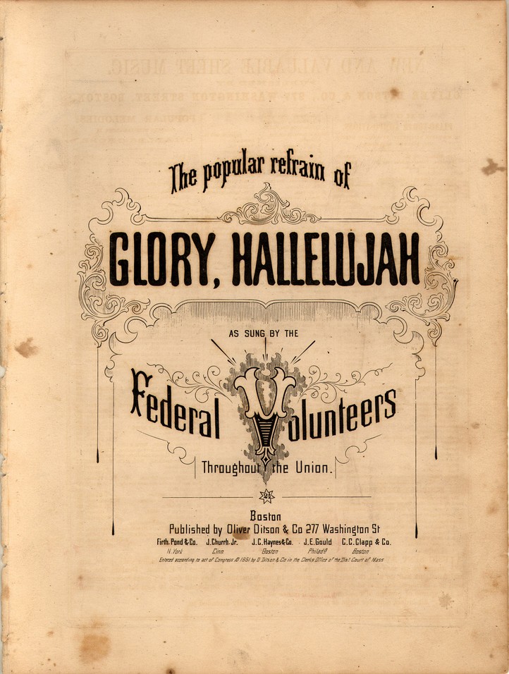 72dpi JPEG image of: Glory, hallelujah; The popular refrain of Glory, hallelujah; [Battle hymn of the republic]
