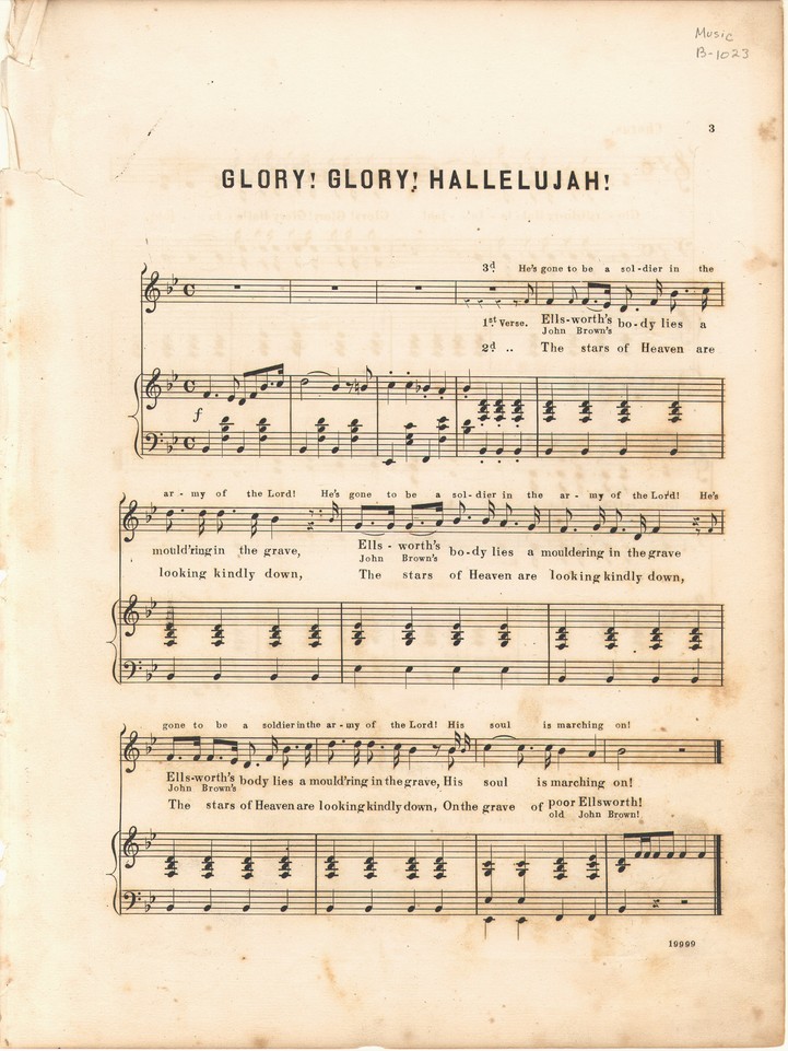 72dpi JPEG image of: Glory, hallelujah; The popular refrain of Glory, hallelujah; [Battle hymn of the republic]