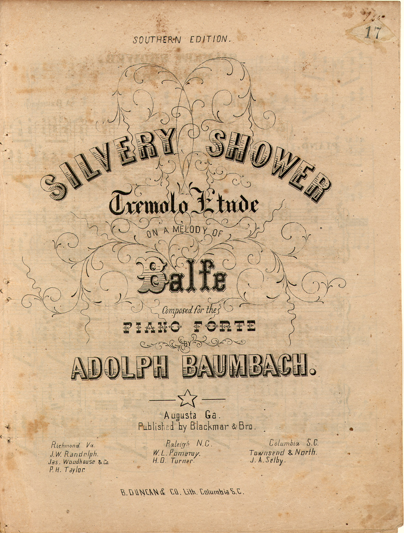 150dpi JPEG image of: Silvery shower; Tremolo etude on a melody of Balfe; Tremolo etude
