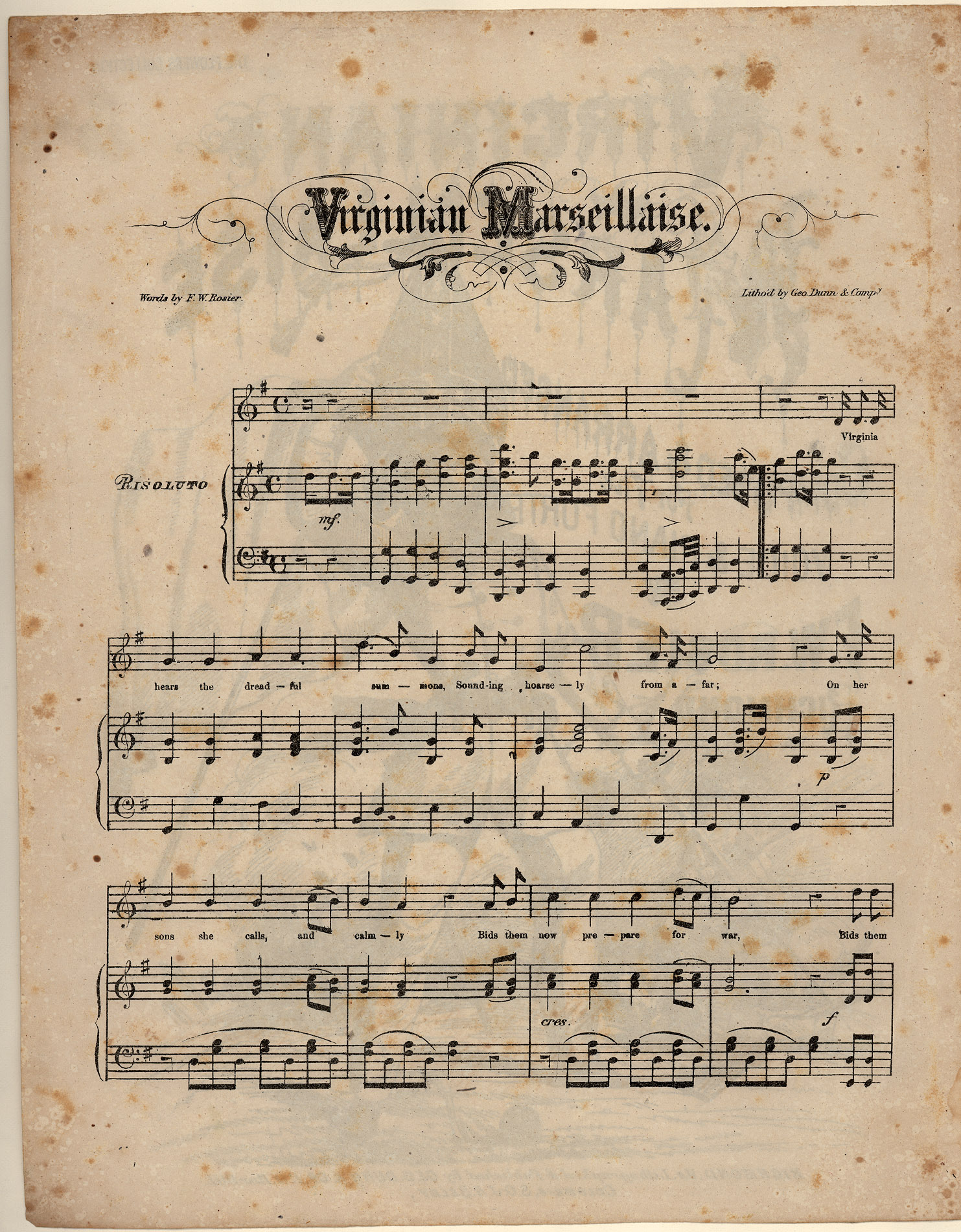 150dpi JPEG image of: Virginian marseillaise