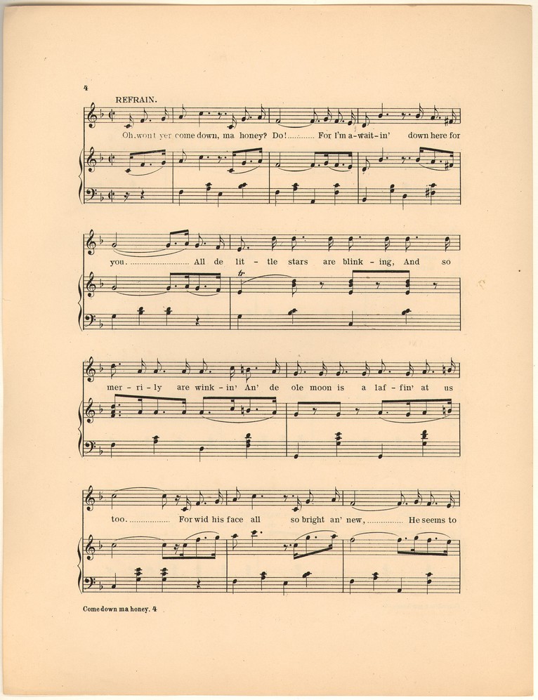 72dpi JPEG image of: Come down ma Honey do; The lady slavey