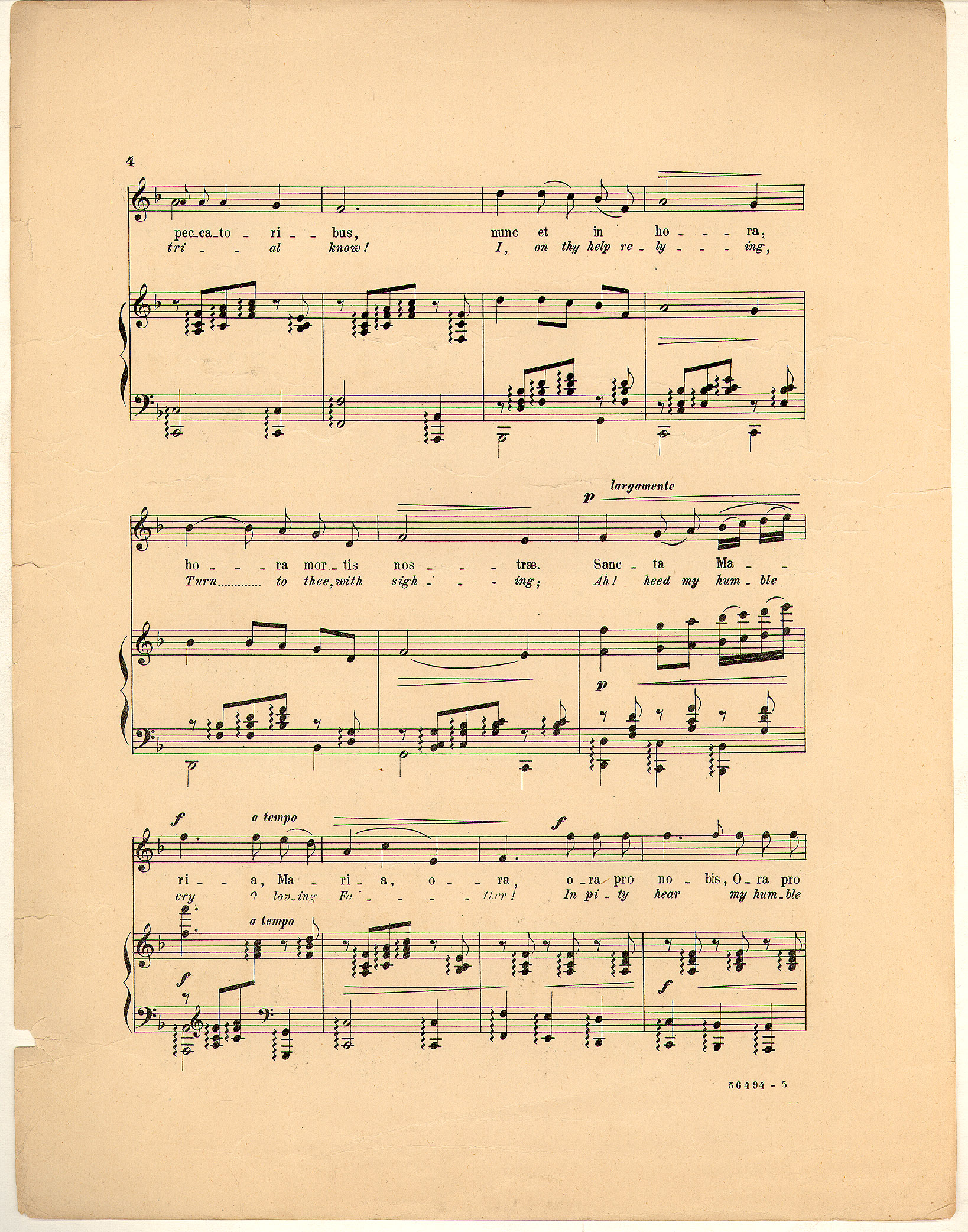 150dpi JPEG image of: Ave Maria; Intermezzo from Cavalleria rusticana