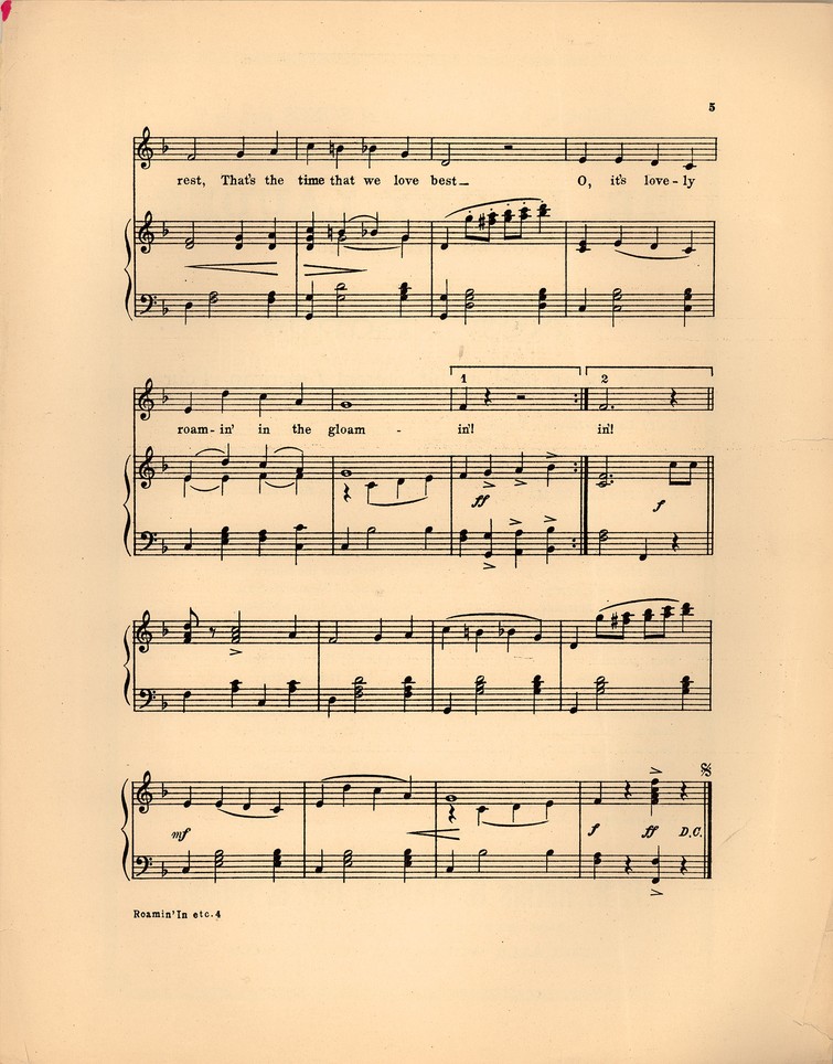 Roamin' in the gloamin' [Historic American Sheet Music]