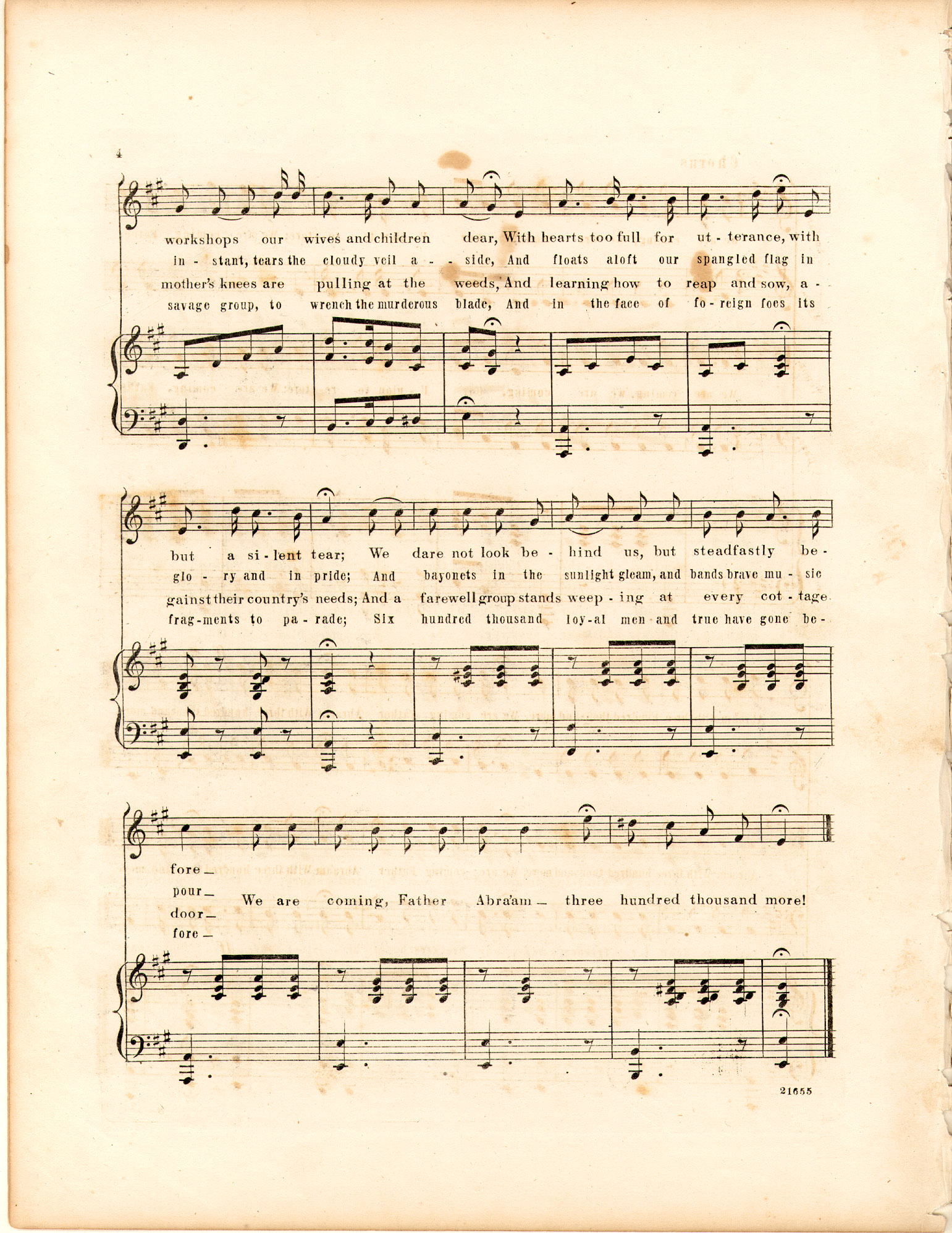 We are coming Father Abra'am 300.000 more [Historic American Sheet Music]