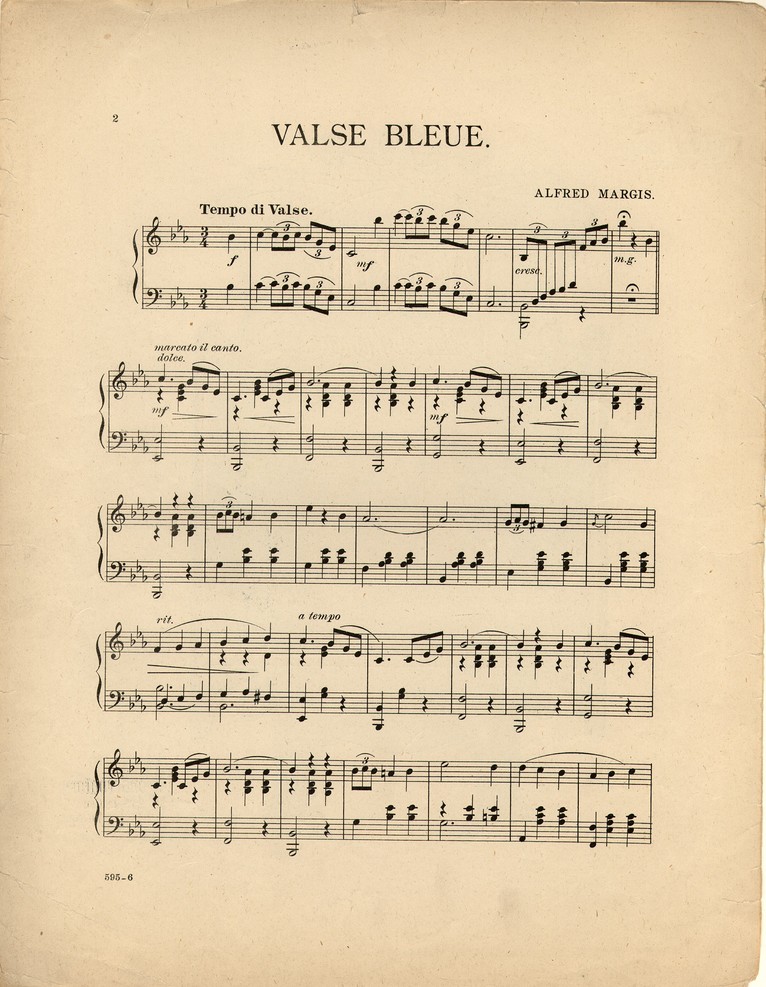 Valse bleue [Historic American Sheet Music]