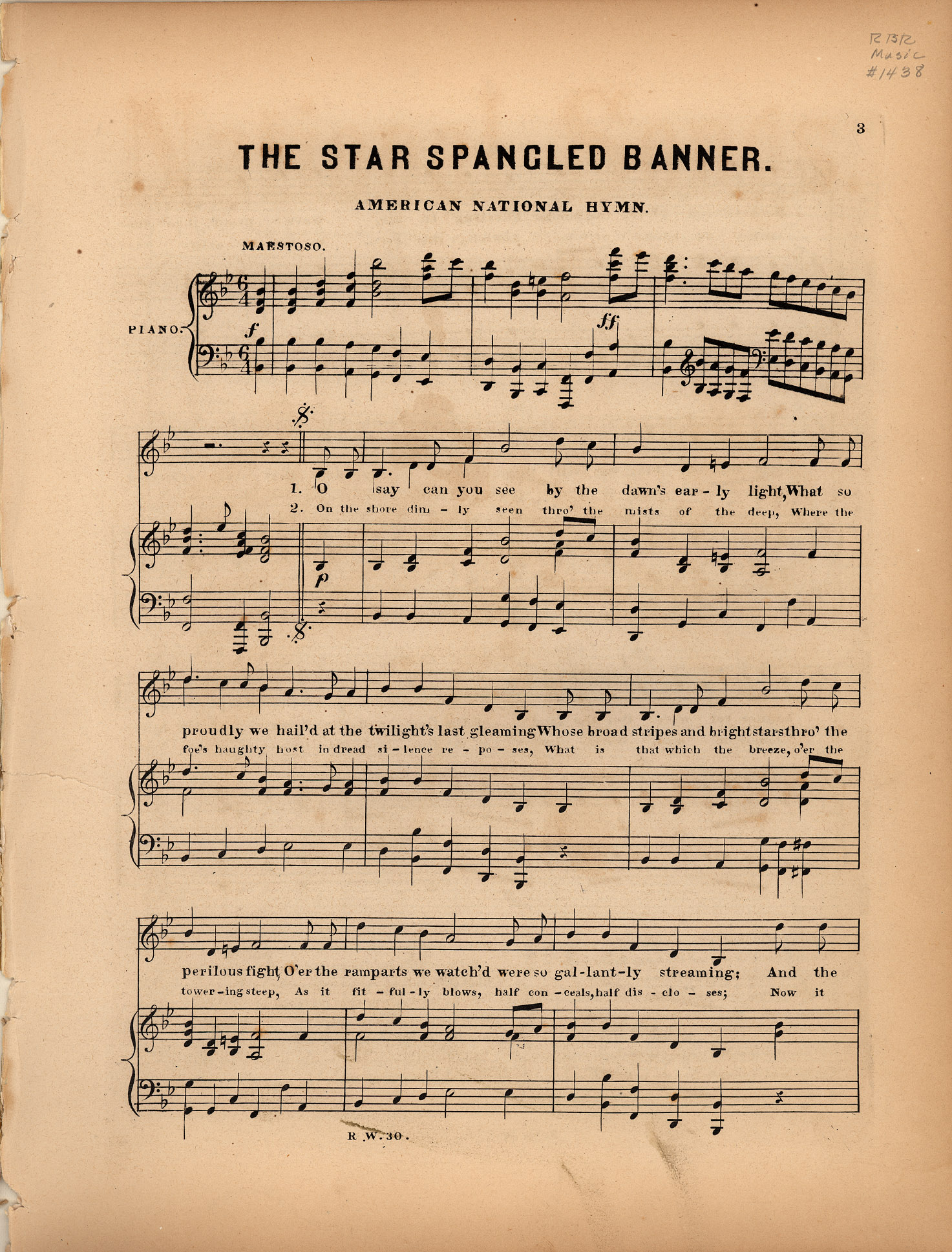 Star spangled banner [Historic American Sheet Music]