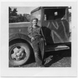 Evelyn Rahman Hutchins, ambulance driver in the Spanish Civil War. Photo courtesy of the Abraham Lincoln Brigade Archives (ALBA).