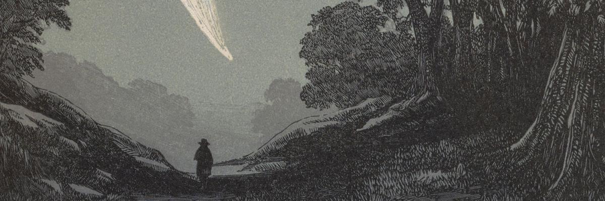 Wood Engraving of Donati's Comet