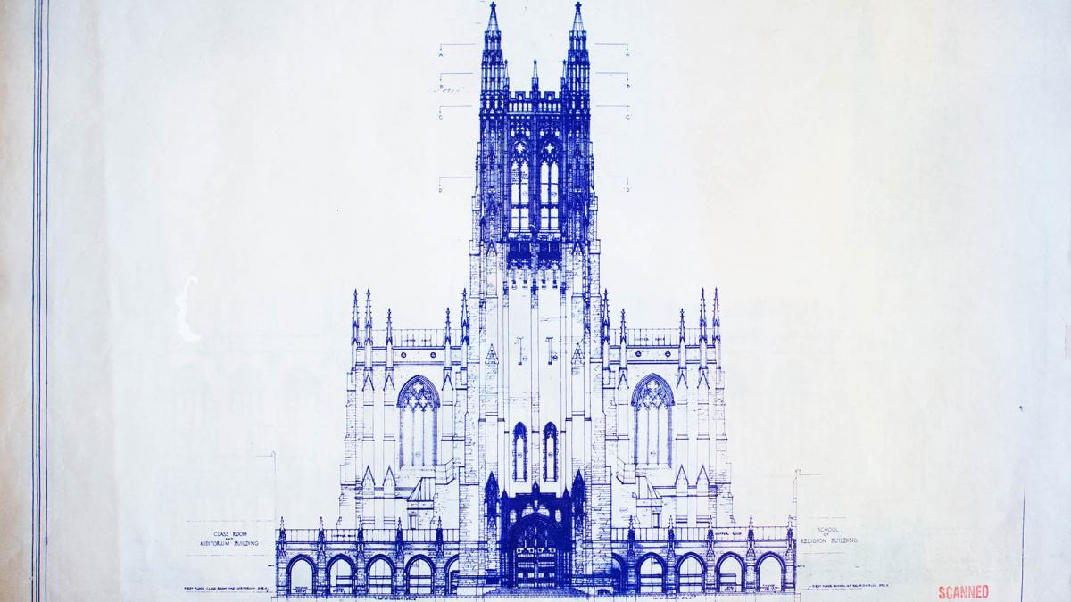 Duke Chapel blueprint