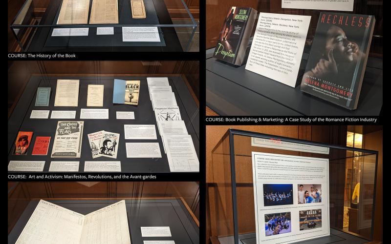 Collaged image of each exhibit displays in the Stone gallery